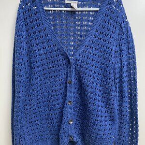 DKNY Loose Knit Open Knit Cardigan